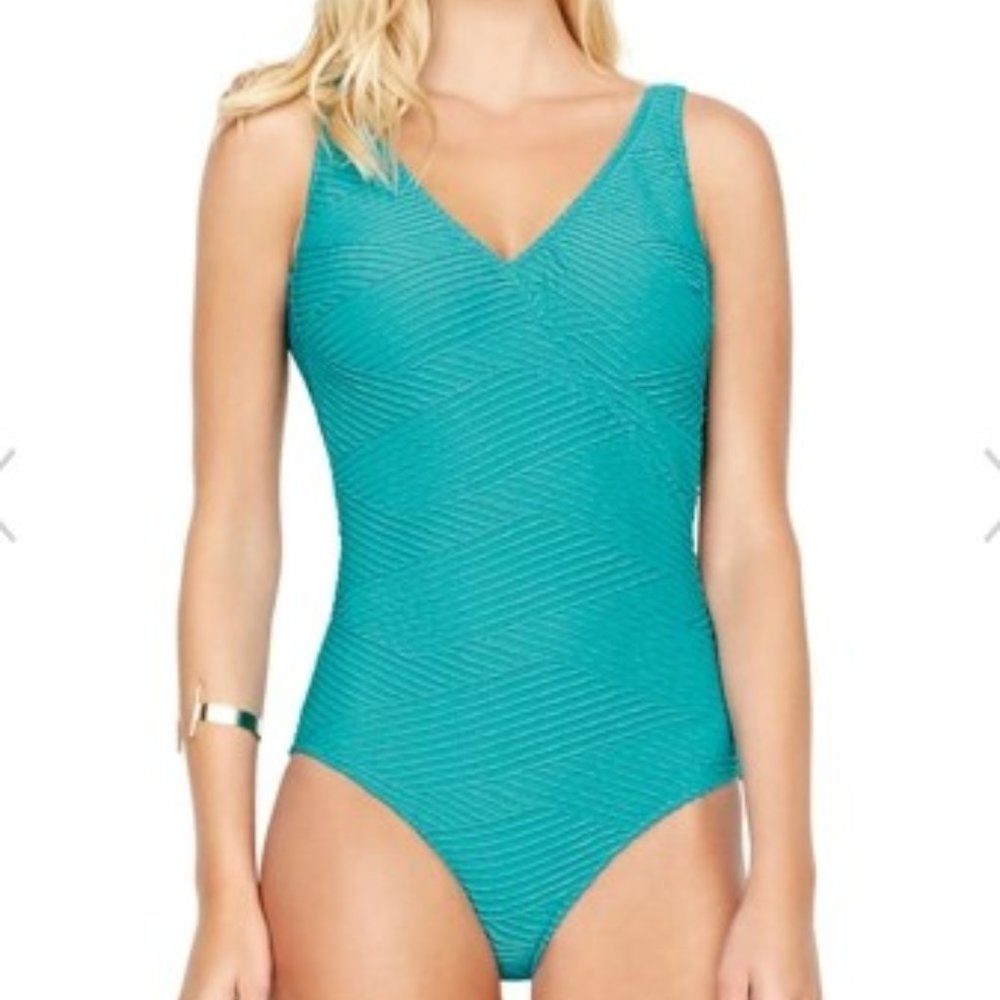 NWT - Gottex high back one piece swimsuit Jade